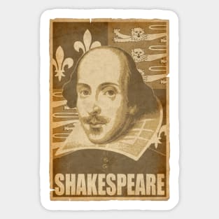 William Shakespeare Political Propaganda Pop Art Sticker